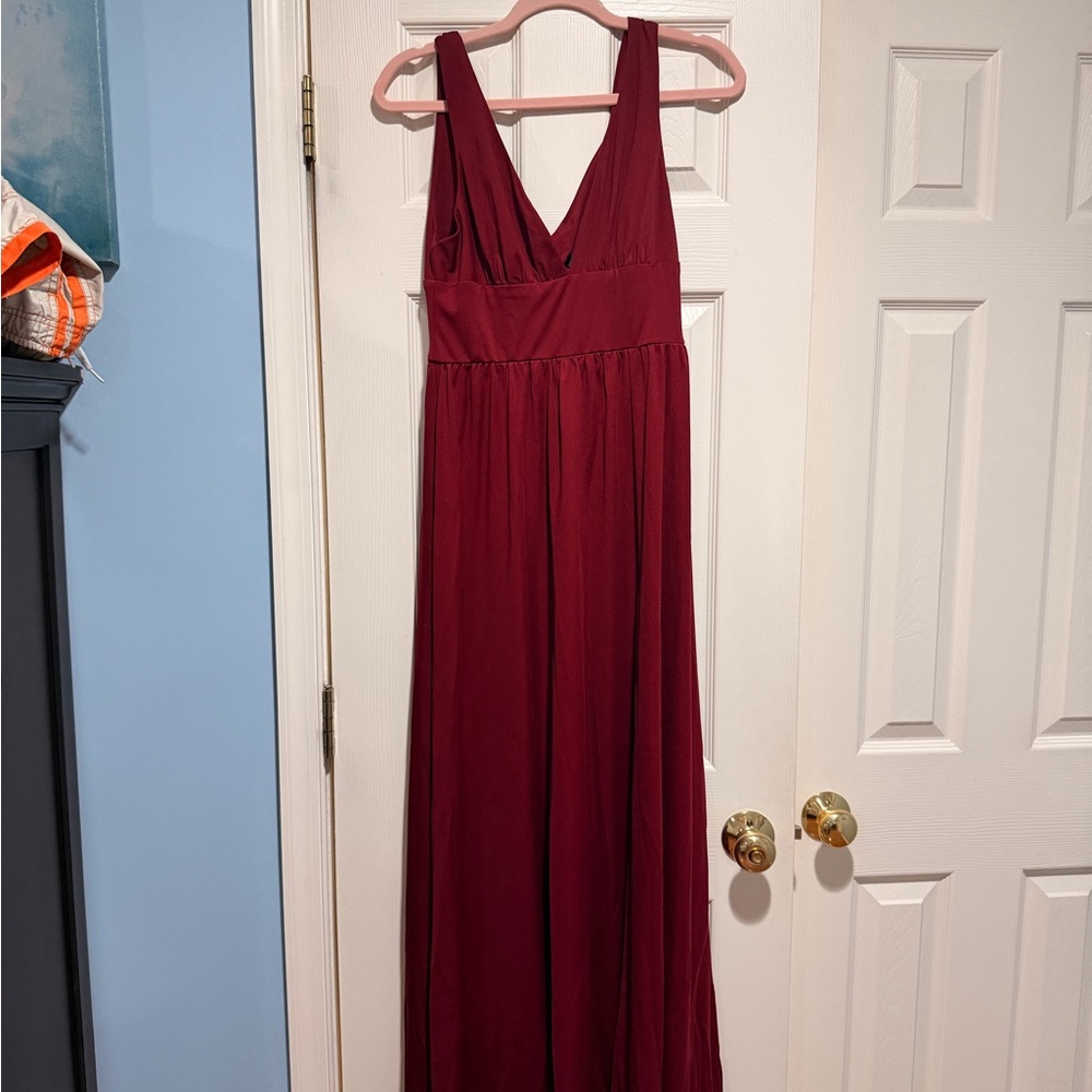 NWT Ever Pretty Deep Red Maxi Dress